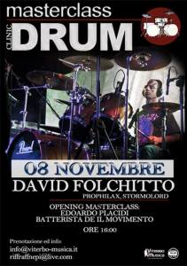 Masterclass Clinic Drum: David Folchitto @ Viterbo Musica | Viterbo | Lazio | Italia