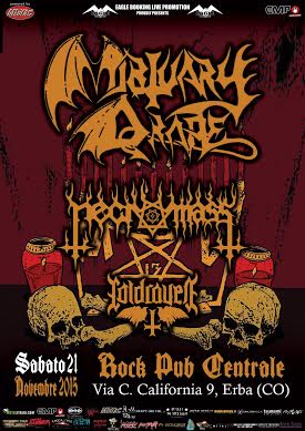 Mortuary Drape + Necromass live @ Centrale Rock Pub - 21 11 2015