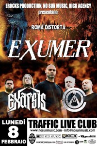 EXUMER + Exarsis + Coma7 - Roma @ Traffic Live | Roma | Lazio | Italia