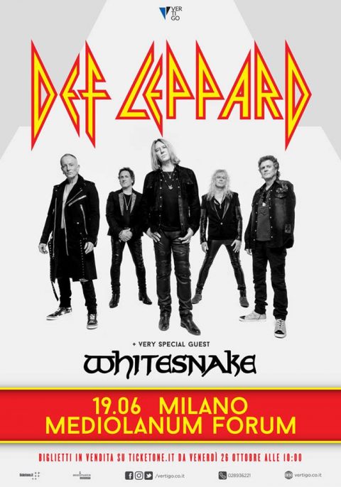 Def Leppard - Whitesnake - Mediolanum Forum - Tour 2019 - Promo