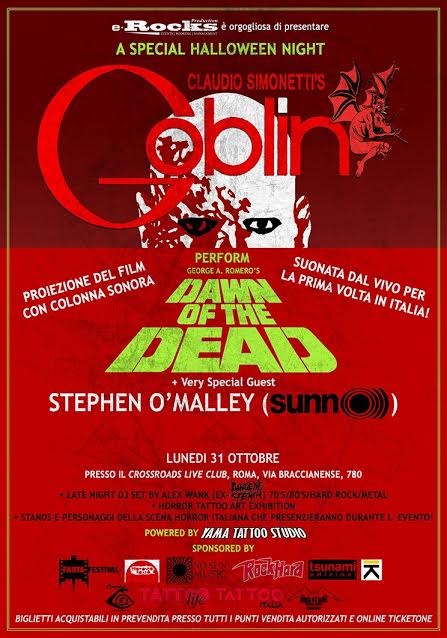 Claudio Simonetti' s Goblin - Stephen O' Malley - A Special Halloween Night - Crossroads 2016 - Promo