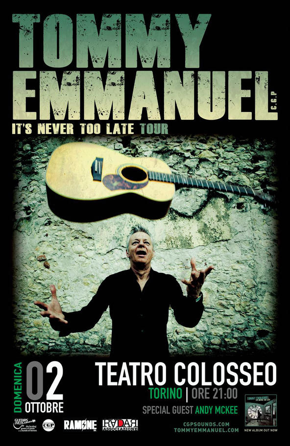 Tommy Emmanuel - Teatro Colosseo - It's Never Too Late 2016 - Promo
