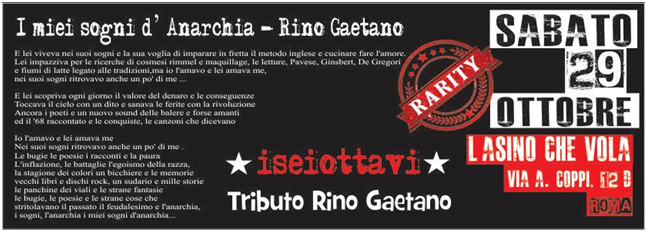 Iseiottavi - Tributo Rino Gaetano - L' Asino Che Vola 2016 - Promo