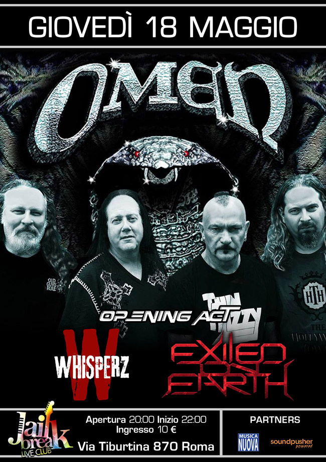Omen a Roma @ Jailbreak con Exiled On Earth e Wisperz - 18 05 2017