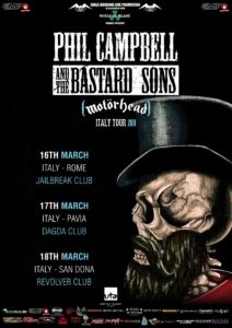 Phil Campbell and the Bastard Sons - 3 date a marzo 2018