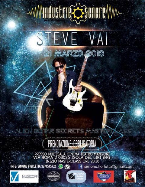 Steve Vai - Alien Love Secrets Masterclass - Teatro Mangoni - 2018 - Promo