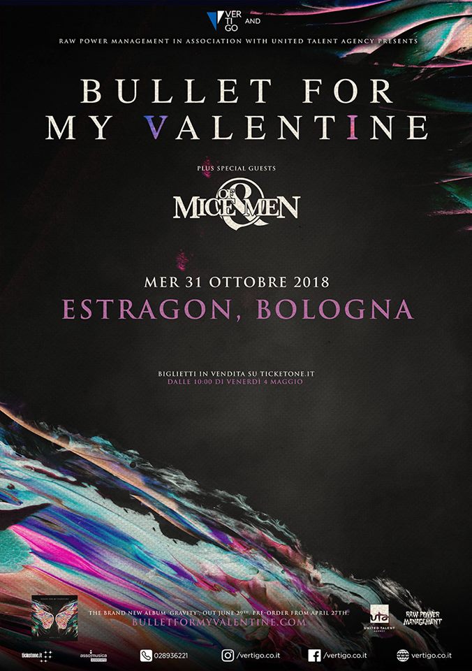 Bullet For My Valentine - Of Mice & Men - Estragon - Tour 2018 - Promo