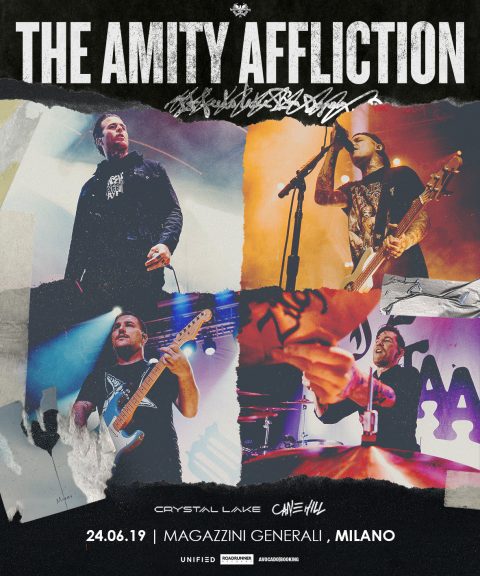 The Amity Affliction - Crystal Lake - Cane Hill - Magazzini Generali - Tour 2019 - Promo