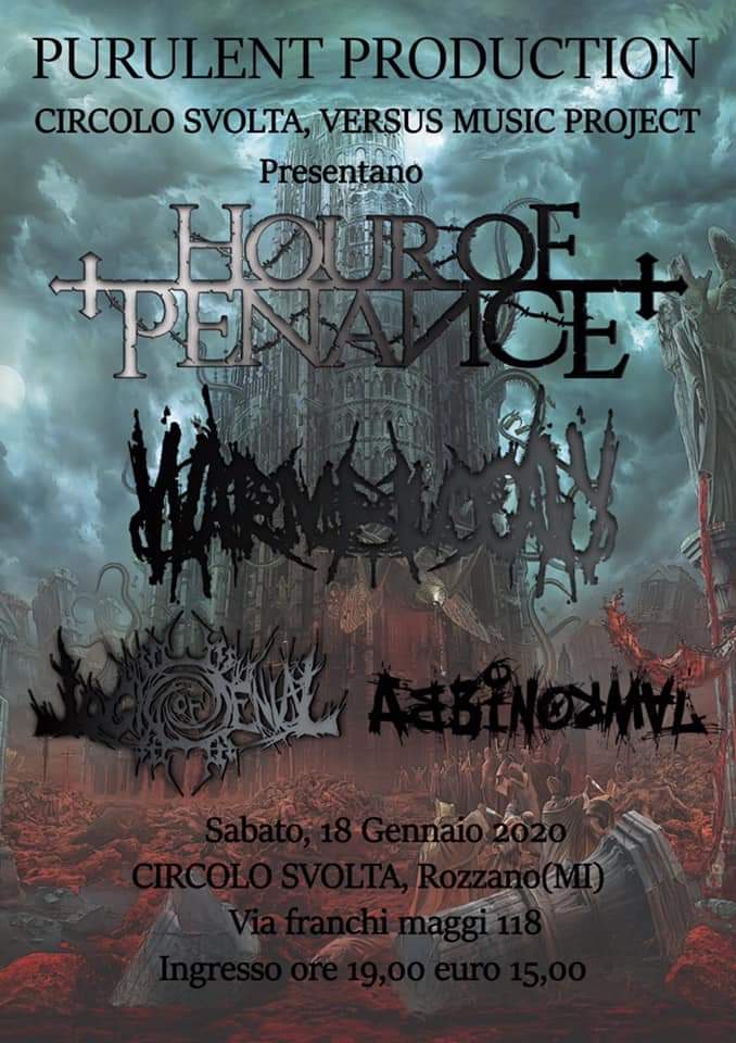 Hour Of Penance - Warmblood - Logic Of Denial - Abbinormal - Misotheism Release Party - Circolo Svolta 2020