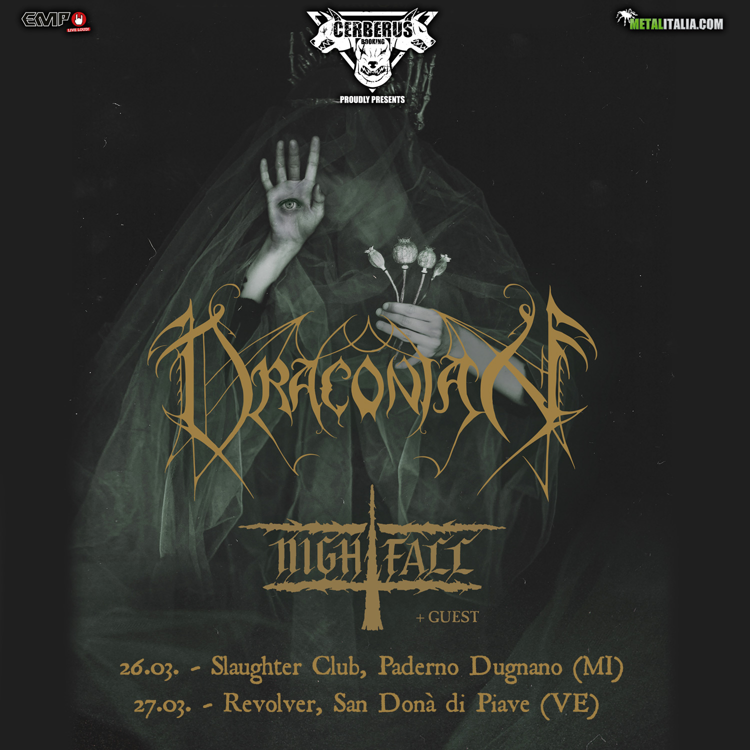 Draconian - Nightfall - Italian Tour 2021 - Promo