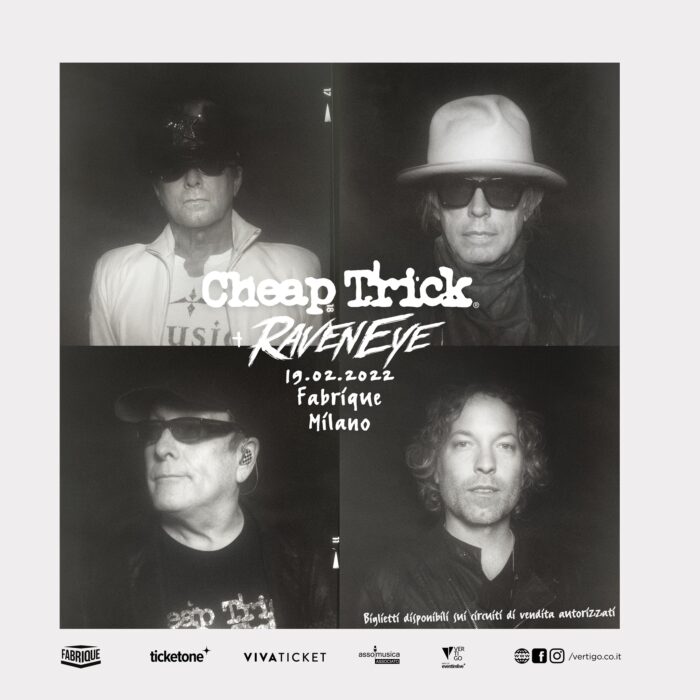 Cheap Trick - Raveneye - Milano - Fabrique - Tour 2022 - Promo